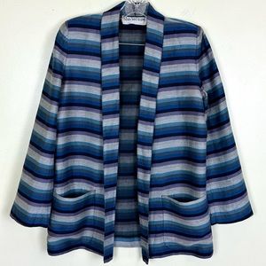 Vintage 1980s Oversized Linen Blend MARYANN RESTIVO Unstructured Blazer, Size 6